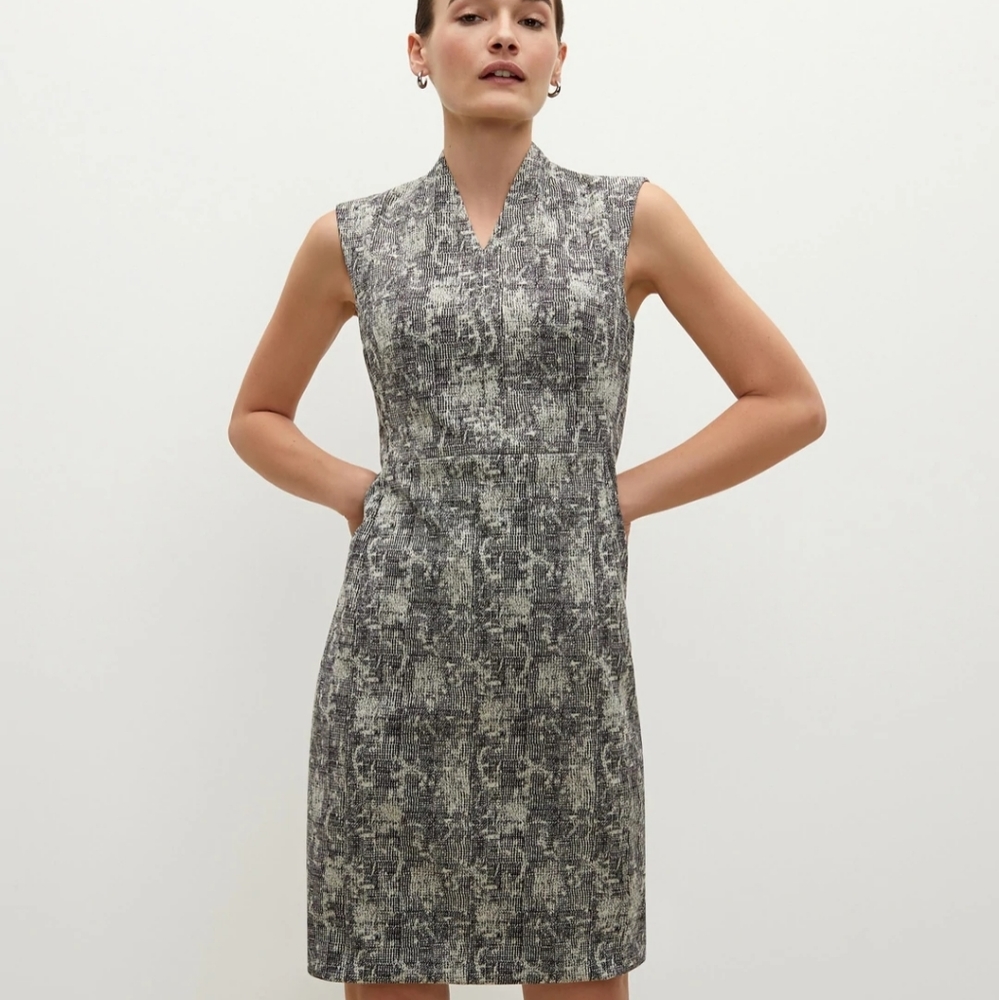 MM Lafleur Aditi Crackle Jacquard Sheath Dress 8
